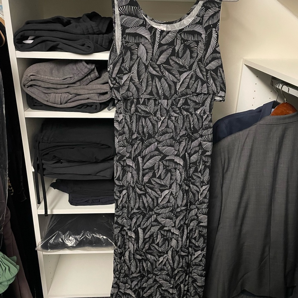 Black and white maxi dress